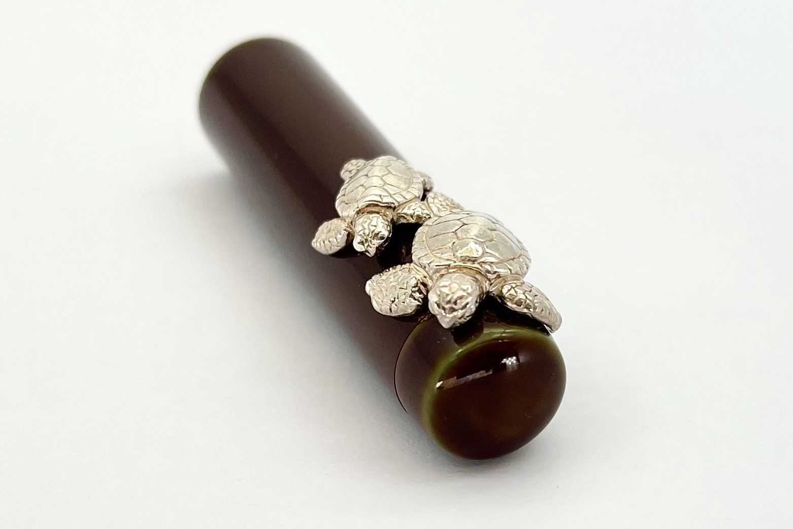 NakayaNeoStandardWriterHekiTamenuriFountainPenwithRhodiumSeaTurtleStopper_J